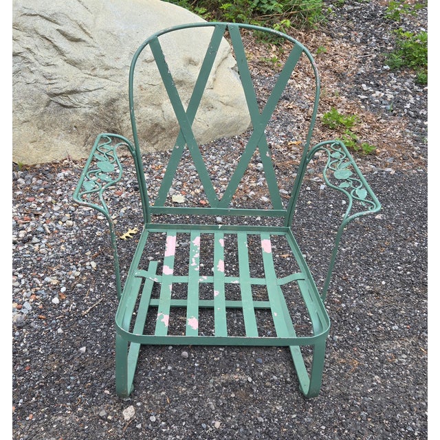 Mid-Century Modern Vintage Woodard Rocker Bouncer Chair For Sale - Image 3 of 11