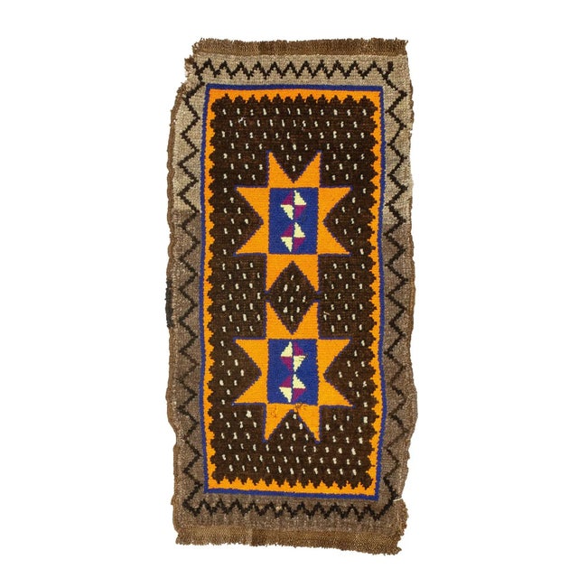 Vintage Mini Turkish Rug For Sale - Image 4 of 4