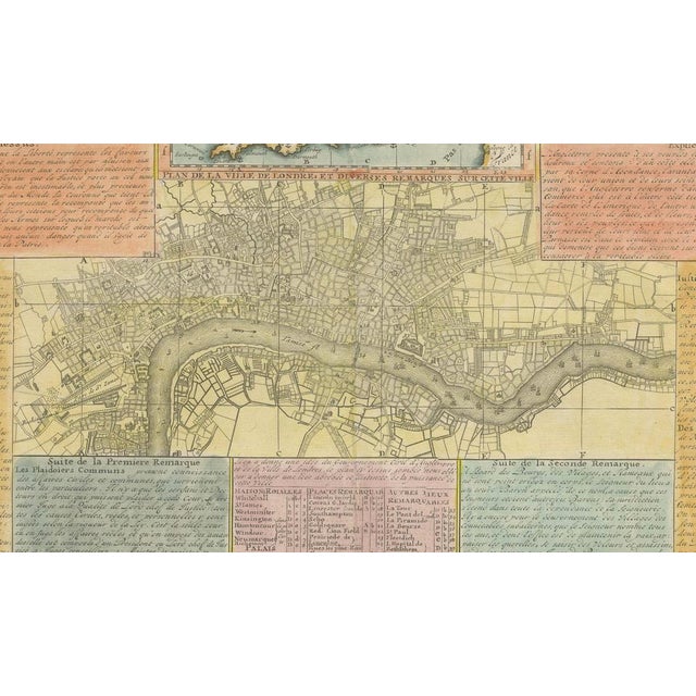 England and London Government Map with Allegorical Vignettes, 1720 For Sale - Image 3 of 10
