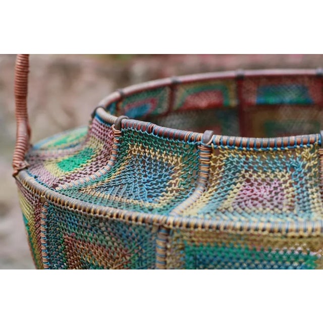 Handmade Colorful Wire Basket For Sale - Image 9 of 13