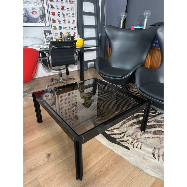 Glass and Metal Coffee Table by George Ciancimino for Mobilier International, 1975 For Sale - Image 13 of 13