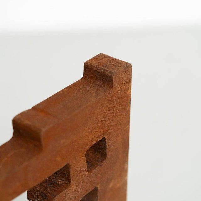 After Chillida, Abstract Sculpture, 1990s, Iron For Sale - Image 9 of 12