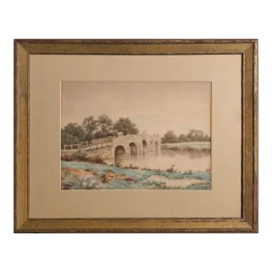 The Bridge, Daisy K. Brown Watercolor Painting