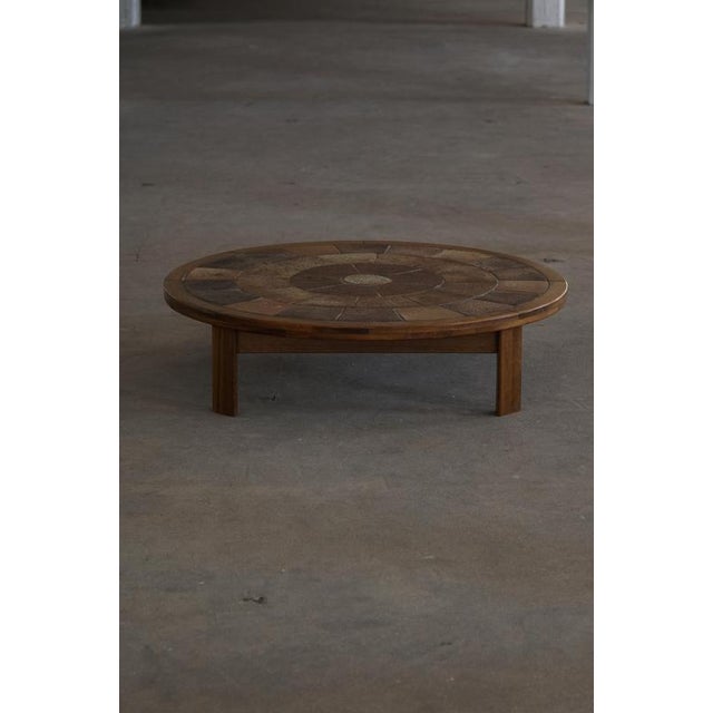 Mid-Century Danish Wood Coffee Table with Ceramic Tile Top by Tue Poulsen, 1970s For Sale - Image 9 of 18