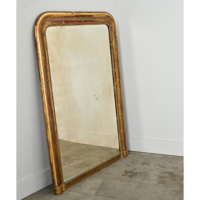Wood French 19th Century Gold Gilt Louis Philippe Mirror For Sale - Image 7 of 10