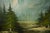 Mid 20th Century Bob Ross Style Original Signed Mountain River Landscape Oil Painting in Carved Wood Frame For Sale - Image 5 of 16