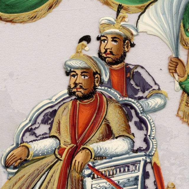 Indian Company School, Rajah in Durbar, 1800s, Gouache on Paper For Sale - Image 4 of 9
