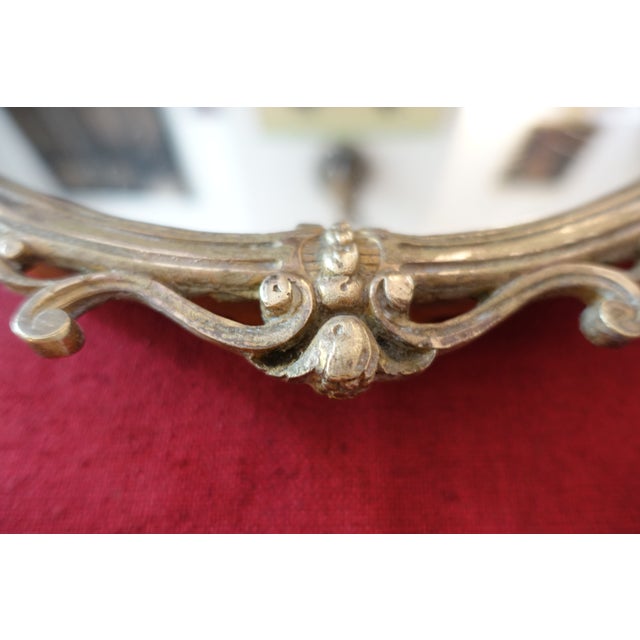 19th/early 20th century centerpiece gilt bronze and mirror 44/31cm very good condition antique mirror