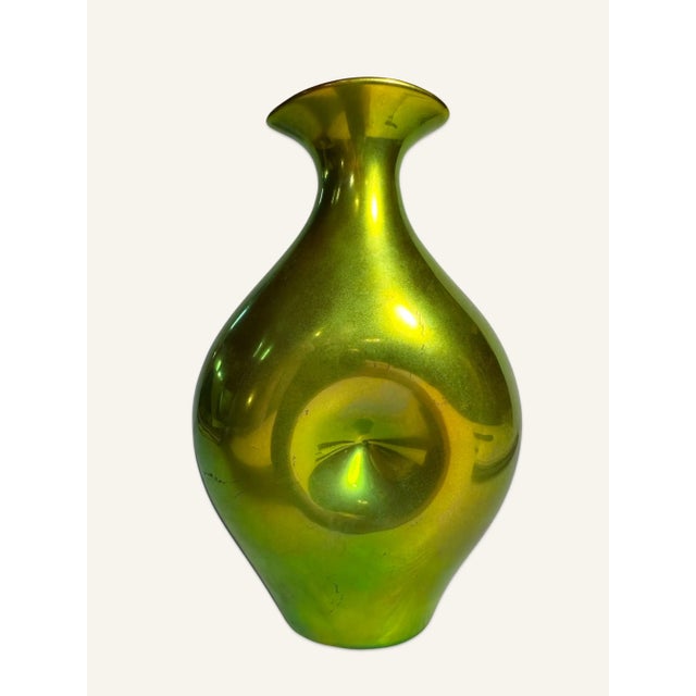1983 Eva Zeisel Belly Button Eosin-Glazed Porcelain Vase For Sale - Image 6 of 6