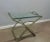 Mid-Century Modern Mid 20th Century Mid Century Modern X-Base Side Table with Glass Top For Sale - Image 3 of 6
