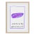 February Amethyst Birthstone Print by Tatiana Alida in Tan Frame For Sale