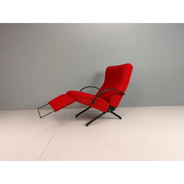 Tecno Red P40 Lounge Chair by Osvaldo Borsani for Tecno, 1950 For Sale - Image 4 of 17