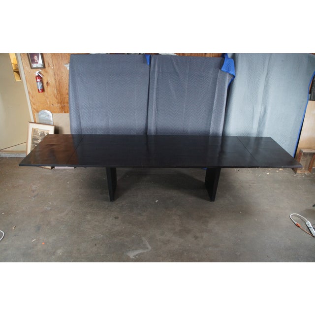 Restoration Hardware Wyeth Floating Rectangular Black Oak Modern Dining Table Rh For Sale - Image 14 of 17