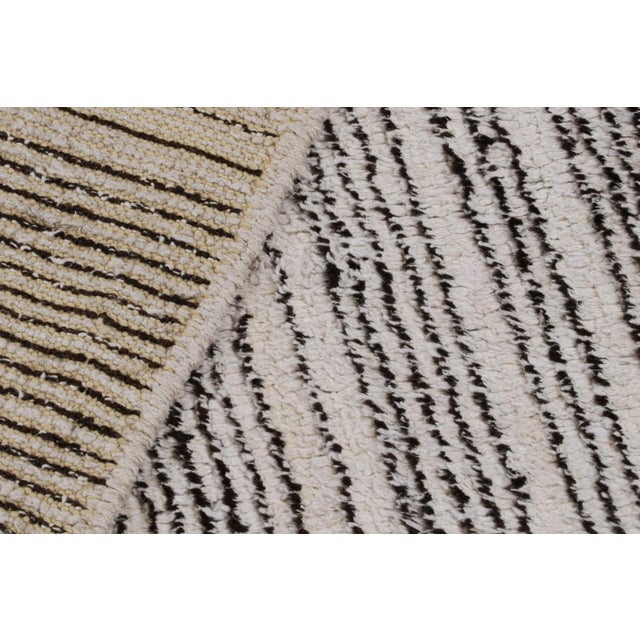 Textile Rug & Kilim’s Contemporary Rug With White and Black Stripes and Gradation “Sky” For Sale - Image 7 of 7