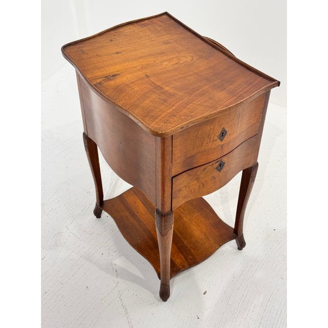 19th Century French Louis XV Fireside Table W Hand-Painted Sliding Screen For Sale - Image 4 of 12