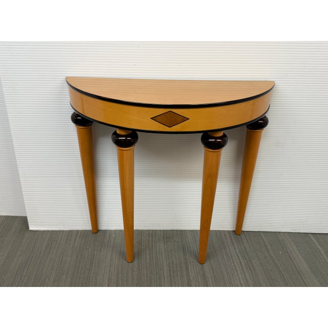 Bombay Company Art Deco Demilune Console Table For Sale - Image 10 of 12