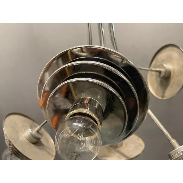 Space Age Chrome Chandelier, 1960s For Sale - Image 4 of 6