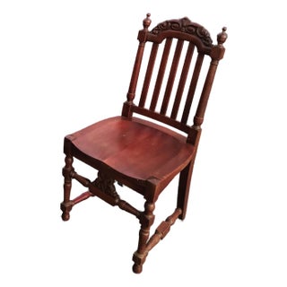 Antique Mahogany Chair Stamped by Michigan Chair. For Sale