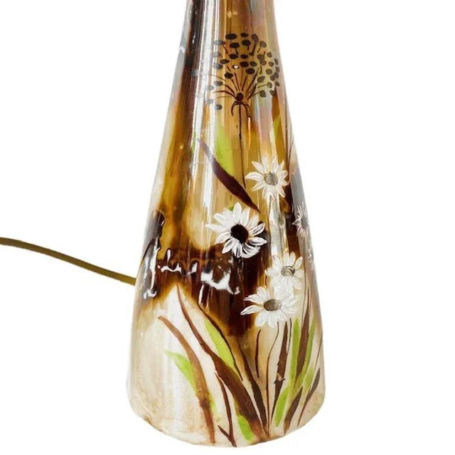 Ceramic Vintage Porcelain Table Lamp with Painted Lamp Foot from Ak Kaiser, West Germany, 1970s For Sale - Image 7 of 11