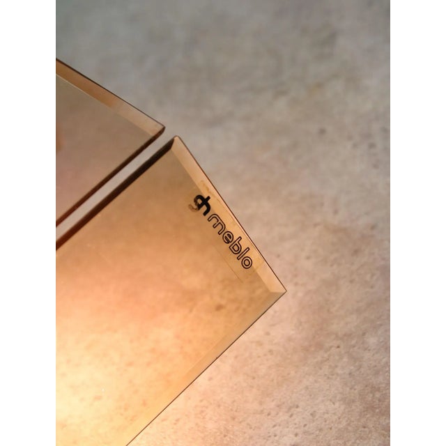 1970s Italian Smoked Acrylic Glass Sconce from Guzzini, 1970s For Sale - Image 5 of 17