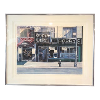 Late 20th Century Ken Keeley "Paddy's Clam House" Photorealism New York City Art For Sale