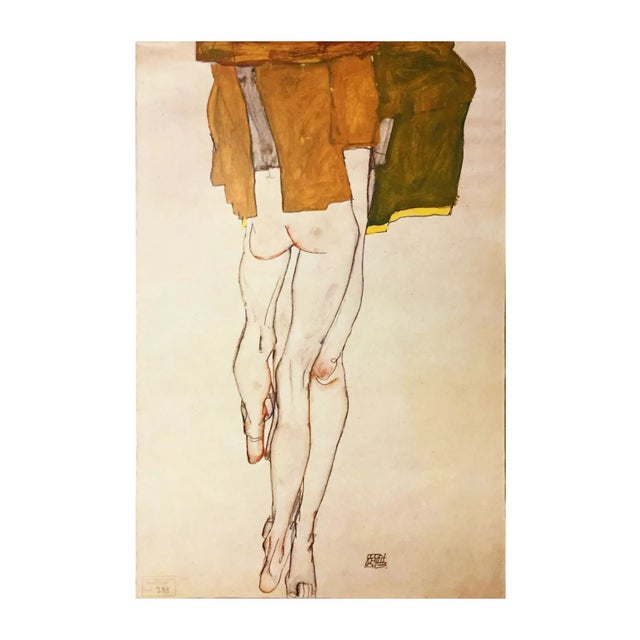 Artist: Egon Schiele Country: Austria Title: Half Nude Torsos Standing Medium: Offset – 20 Paper: Heavy paper 16 x 12 inch...