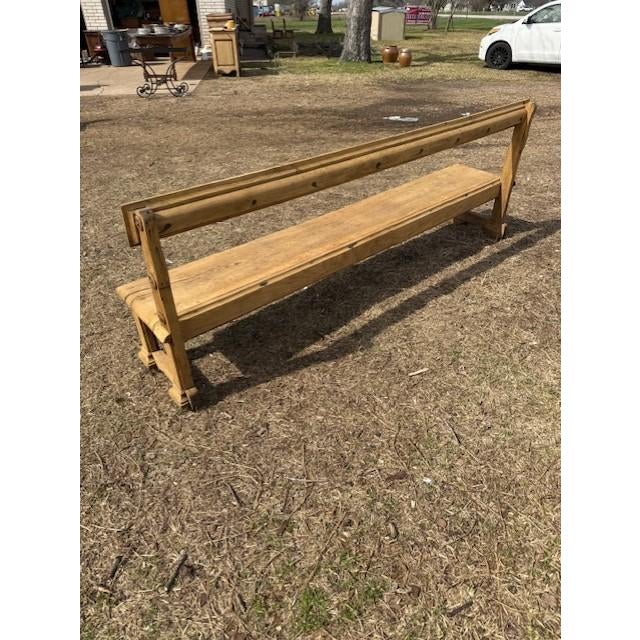 19th Century Large 19th Century French Country Bleached Solid Oak Benches For Sale - Image 5 of 15