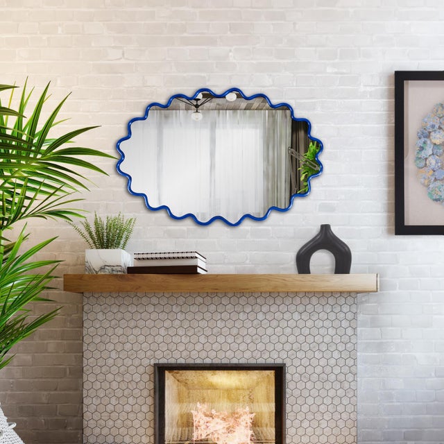 Cloud Mirror Royal Blue For Sale - Image 10 of 11