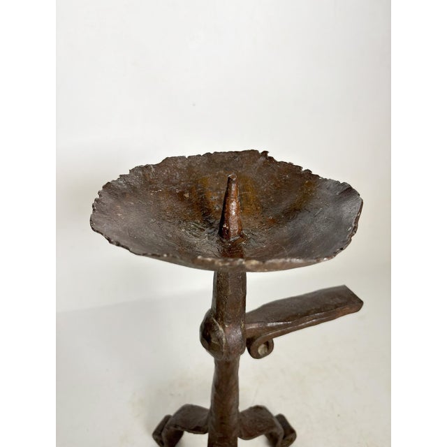 French Workshop Cast Iron Candlestick, 1950s For Sale - Image 6 of 11