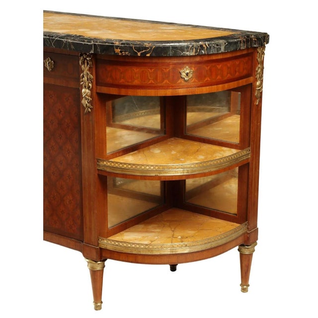 Stunning 20th Century Vintage Louis XVI Style Marquetry, Marble Top.Commode a L'anglaise, Sideboard!! Gorgeous Commode A...