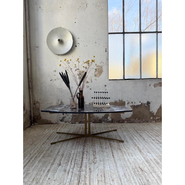 1990s Coffee Table with Agate Stone Effect, 1990s For Sale - Image 5 of 18