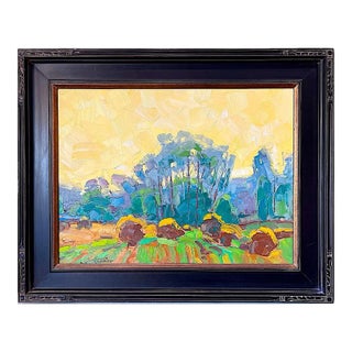 Western Landscape Painting - Montana Ranch - "Summer Fades" by Caleb Meyer For Sale