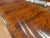 Traditional Multi-Banded Mahogany Dining Table by Leighton Hall - Showroom Sample For Sale - Image 10 of 13