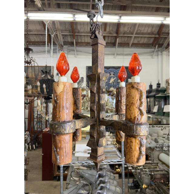 Spanish Revival/Mission Style Hanging Light For Sale - Image 9 of 9