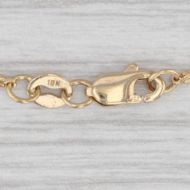 Metal: 18k Yellow Gold Weight: 4 Grams Stamps: 18k Chain Style: Tube Links Chain Closure: Lobster Clasp Length: 16" Width:...