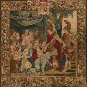 17th Century Recreation Marcus De Vos Alexander in Darius Tent Tapestry
