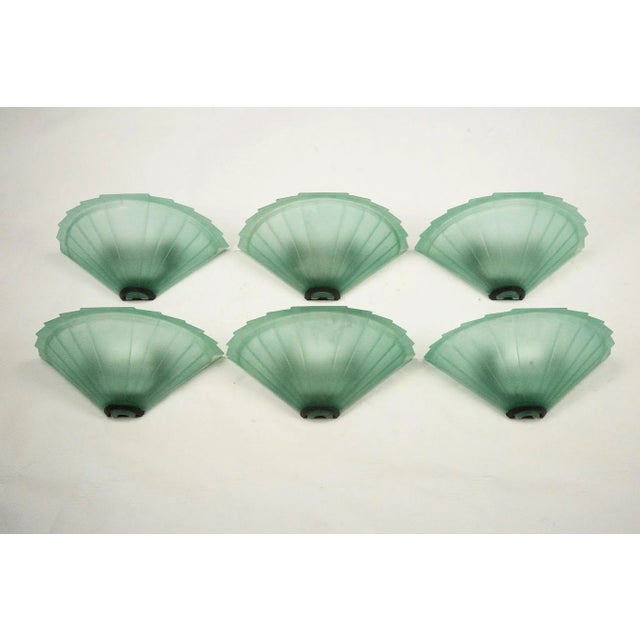 Sconces in Green Murano Glass from De Majo, Italy, 1980s, Set of 6 For Sale - Image 4 of 14