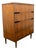 1960s Mid Century Modern Dresser Highboy Dresser Chest Drawers 4 Drawers Walnut MCM For Sale