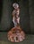 Mint condition Art Deco Cambridge Glass pink Draped Lady flower frog This elegant Art Deco figural flower frog showcases a...