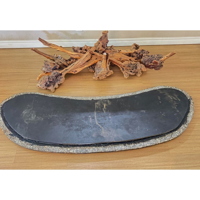 1970s Abalone Shell and Burl Wood Coffee Table. For Sale - Image 10 of 12