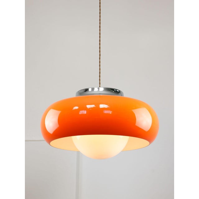 Large Space Age Orange Best Pendant from Guzzini, 1970s For Sale - Image 18 of 18
