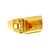 Contemporary Late 20th Century Finestra Greek Revival 18k Yellow Gold and Citrine Architectural Ring, Size 9.25 For Sale - Image 3 of 13