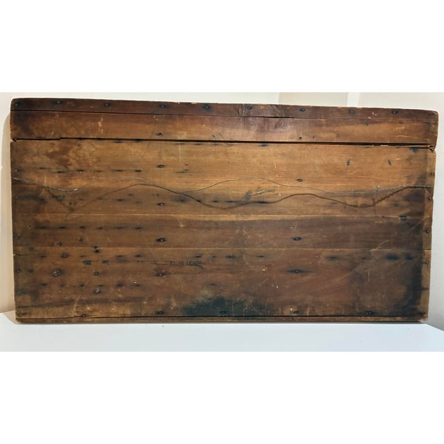Wood Large Antique Wooden Printer’s Type Case – Letterpress Drawer Wall Display Shelf c.1900 For Sale - Image 7 of 12