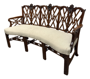 Chippendale Bench Settee, Vintage