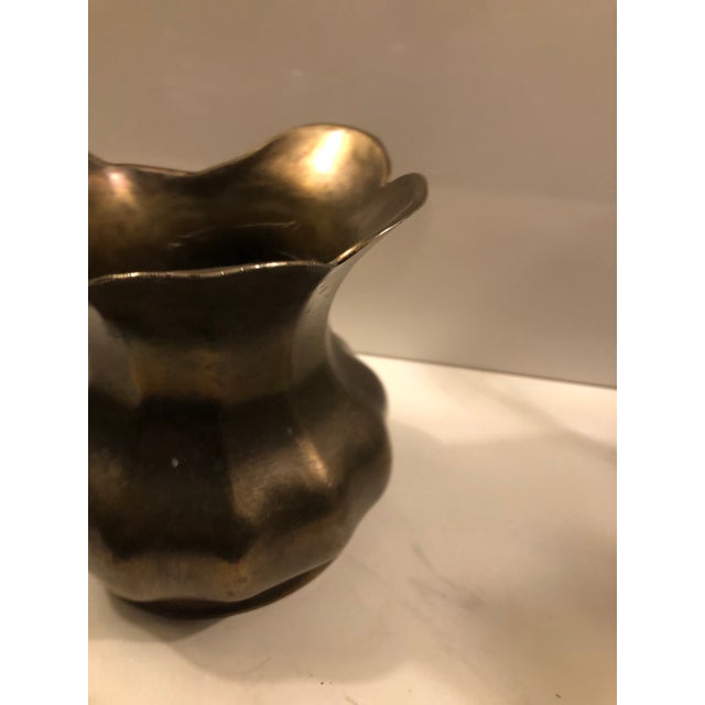 Farmhouse 1980s Italian Brass Pitcher / Vase For Sale - Image 3 of 6