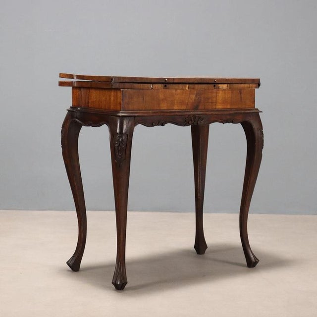 Walnut and Beech Game Table with Walnut Stain For Sale - Image 9 of 10