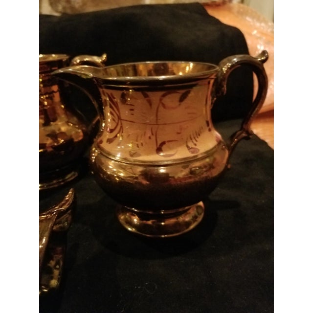 Antique Copper Lustre Collection For Sale In San Antonio - Image 6 of 10