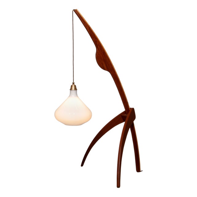Mid-Century Danish Praying Mantis Floor Lamp in the style of Rispal, 1960 For Sale