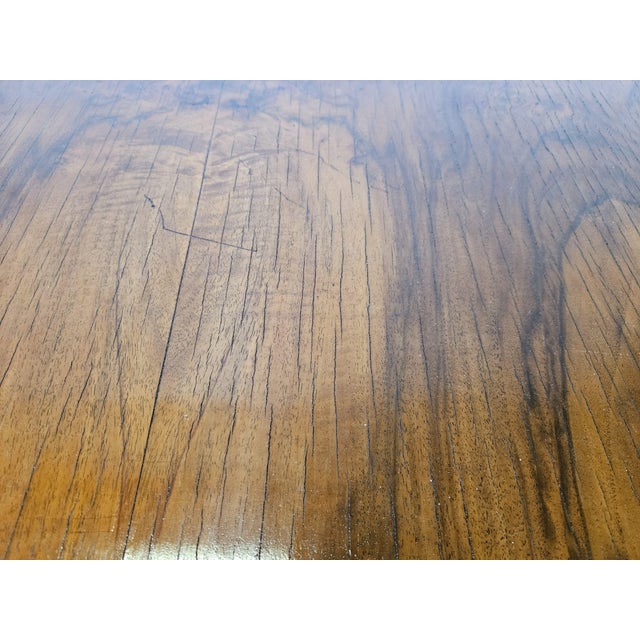 Brown Vintage Extendable Art Deco Table in Olive Root, 1940 For Sale - Image 8 of 18