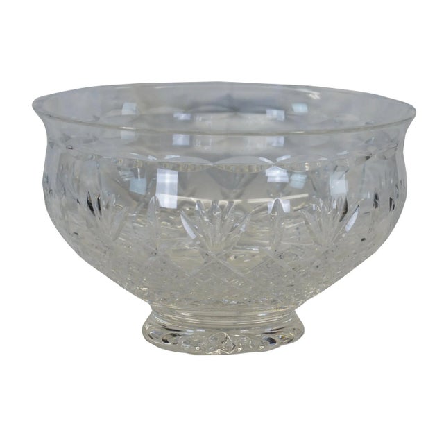 Vintage Waterford Irish Lead Crystal Killarney Pedestal Bowl Centerpiece For Sale - Image 13 of 13